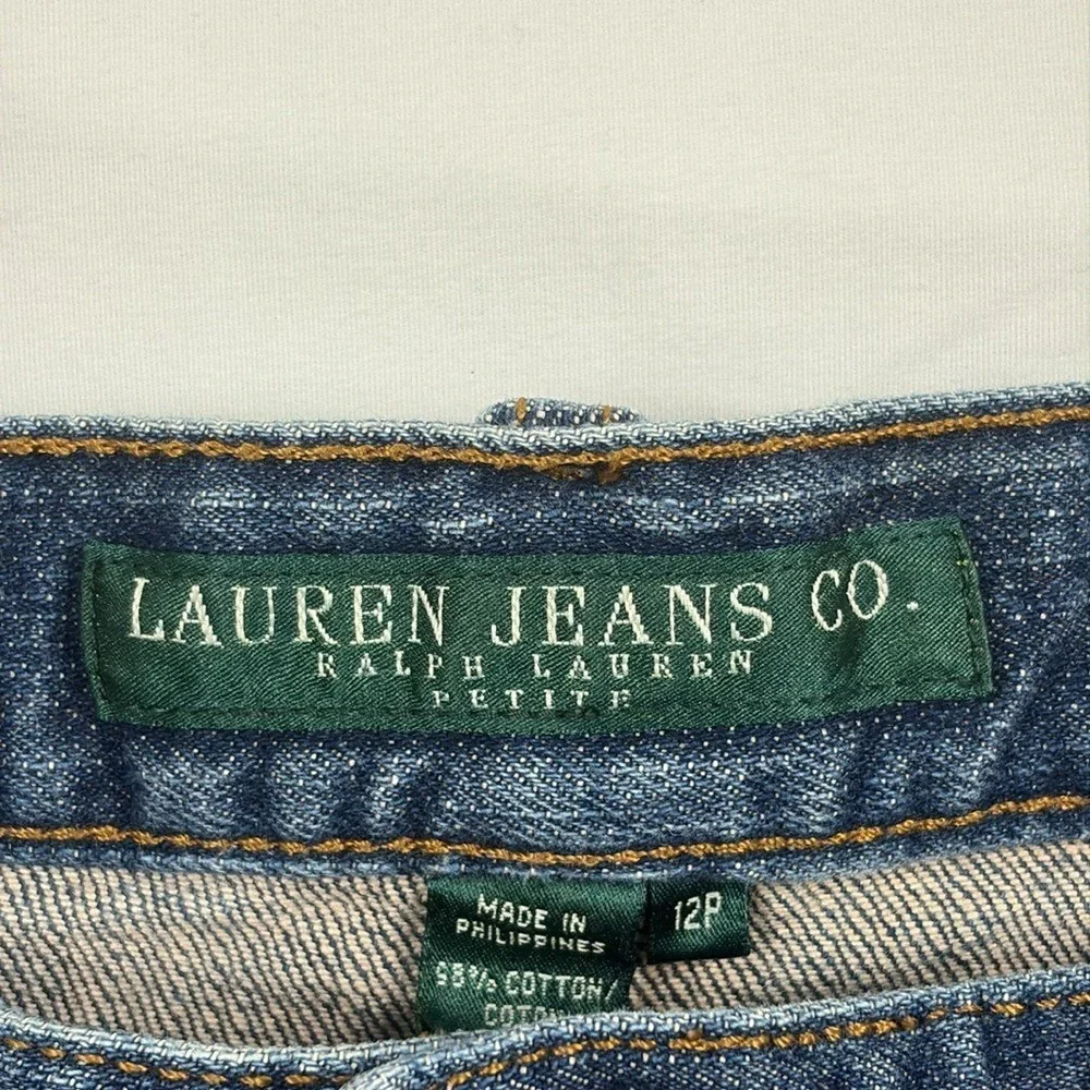 Lauren Jeans Co Ralph Lauren Relaxed Fit Capri Jeans Womens Size 12P Medium Wash
